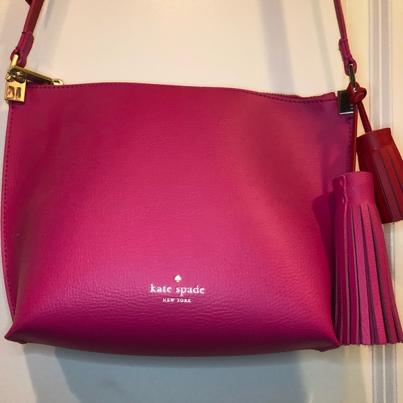 kate spade pink and black crossbody